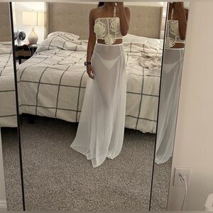 Kat The Label Hanna Skirt Ivory XS